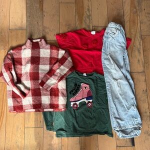Girls Zara lot sweater long sleeve shirt jeans size 8-9 medium